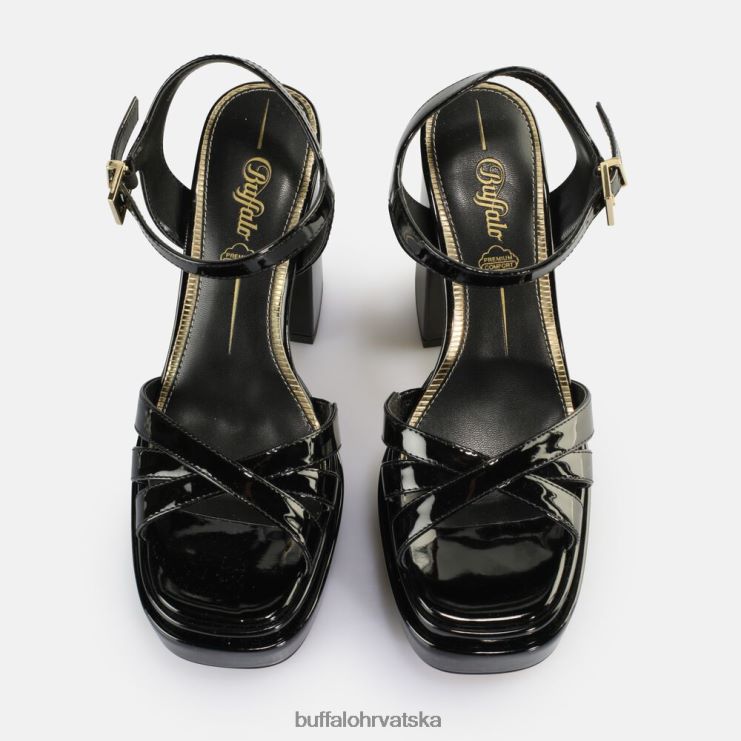 crno Buffalo may donna veganske sandale s petom |sandale TDD6T251